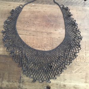Beaded lace collar necklace